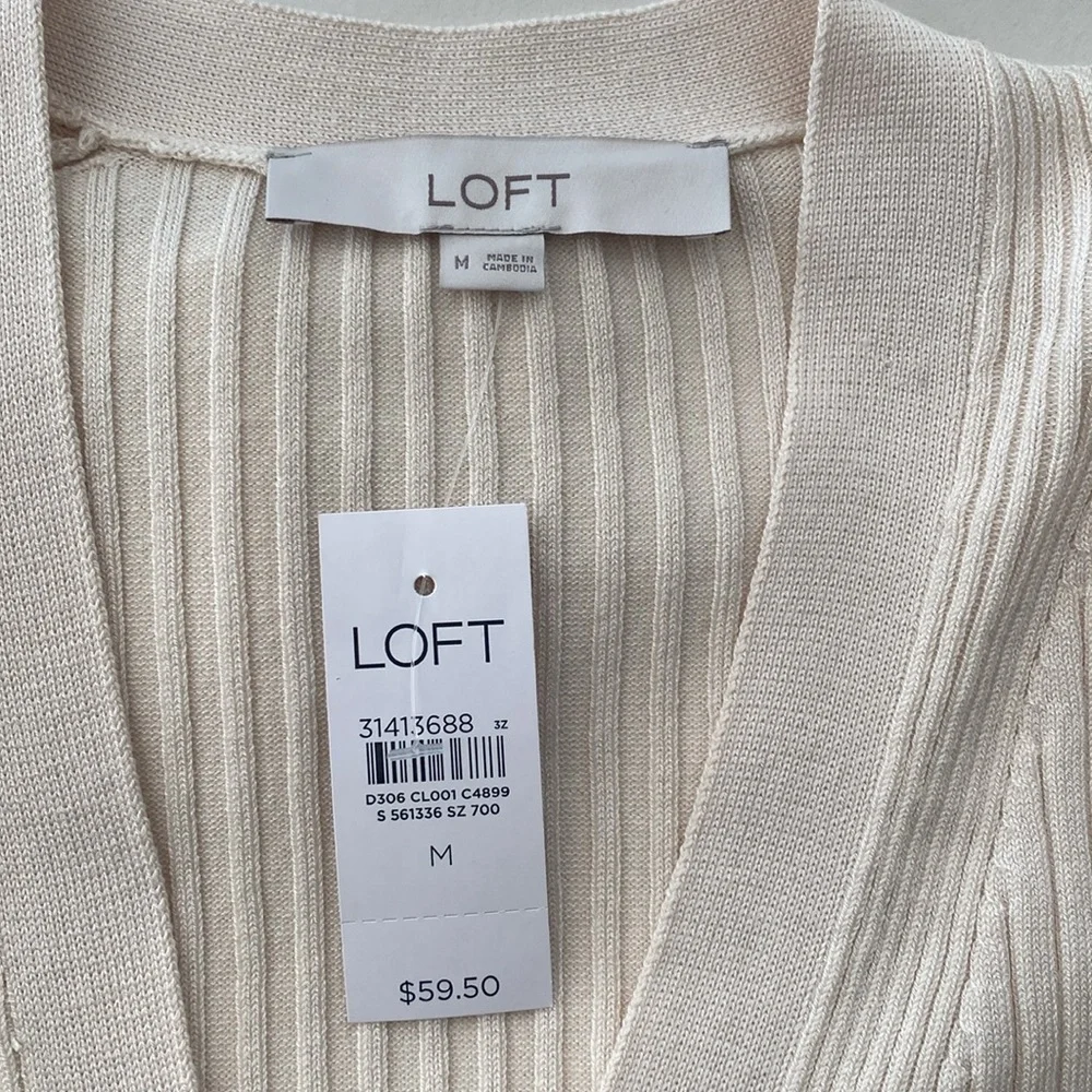 Loft Long Sleeve V-neck Cardigan Size M - Picture 6 of 9